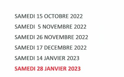 DATES DE BATTUES – SAISON 2022/2023 – LOT 3 DONON