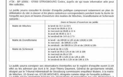 CLASSEMENT DU SITE DU PETIT DONON