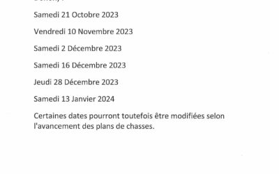 CALENDRIER DE BATTUES 2023/2024 – Donon : Lot 3