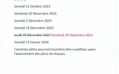 LOT 3 DONON – MODIFICATION D’UNE DATE DE BATTUE