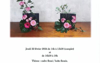 ATELIER D’ART FLORAL le jeudi 22 février 2024 à Grandfontaine