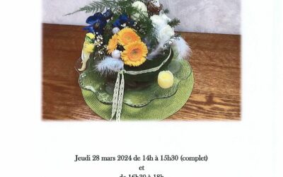 ATELIER D’ART FLORAL le jeudi 28 mars 2024 à Grandfontaine