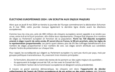 ELECTIONS EUROPEENNES – COMMUNIQUE DE PRESSE